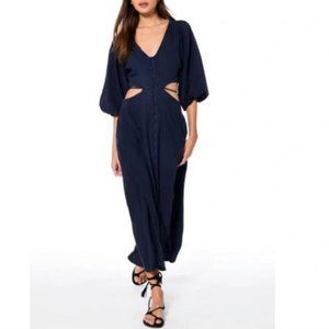 YOUNG FABULOUS & BROKE Linen Blend Dress